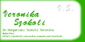 veronika szokoli business card